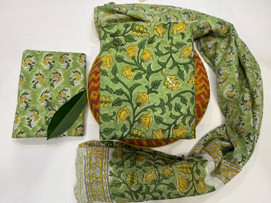 Cotton Suit with Cotton Dupatta