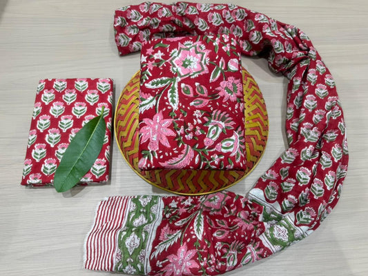 Cotton Suit with Cotton Dupatta