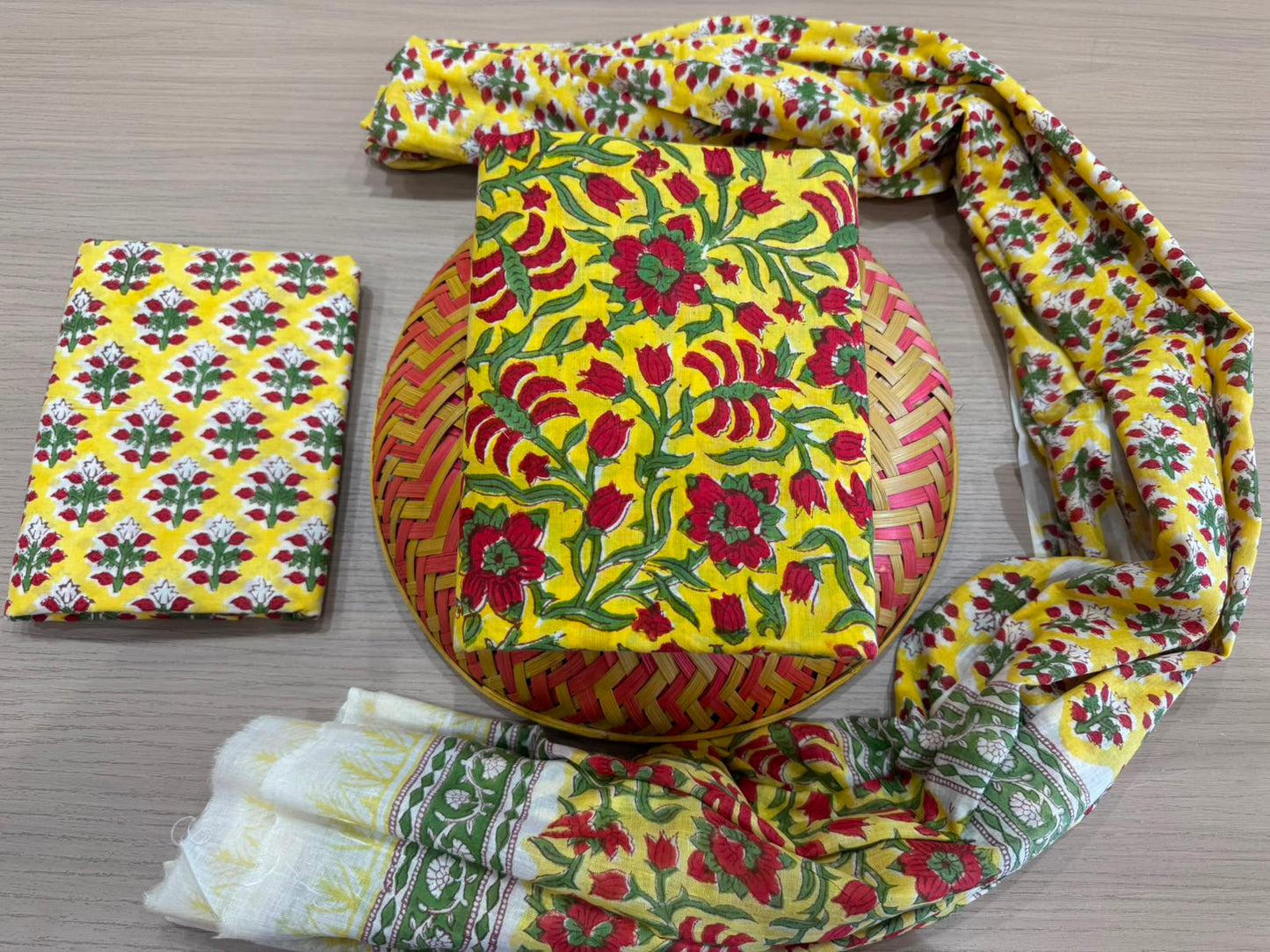Cotton Suit with Cotton Dupatta