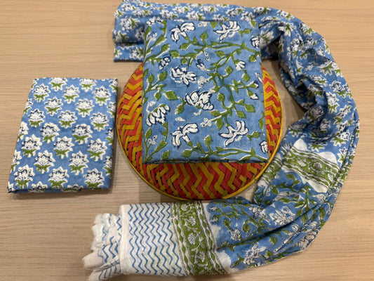 Cotton Suit with Cotton Dupatta
