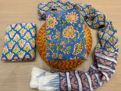 Cotton Suit with Cotton Dupatta