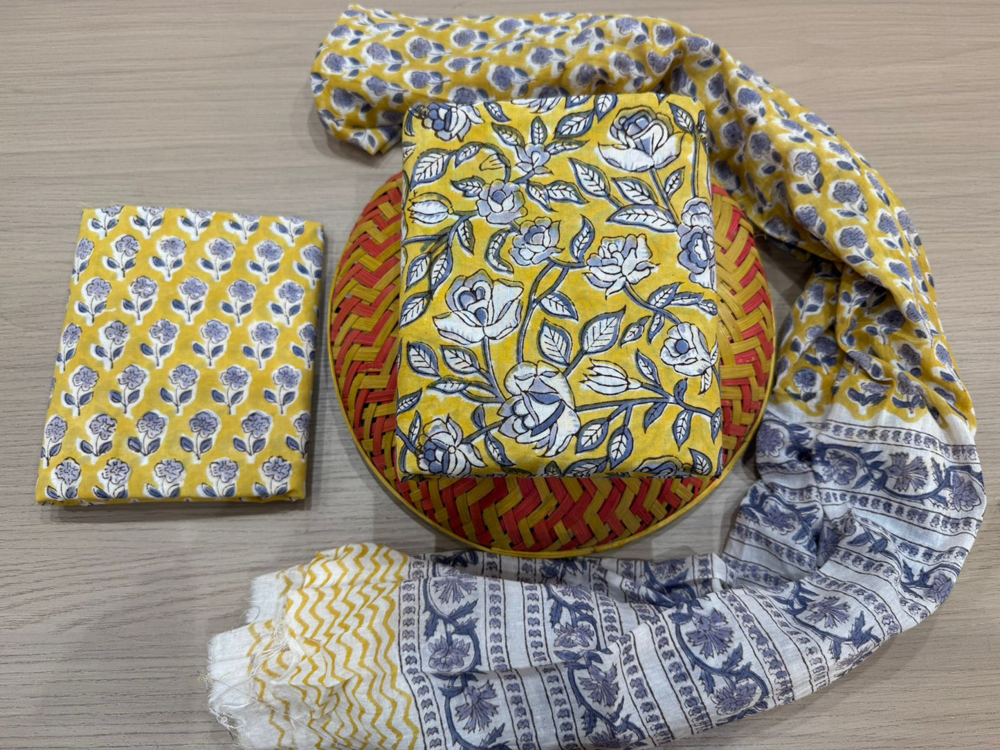 Cotton Suit with Cotton Dupatta