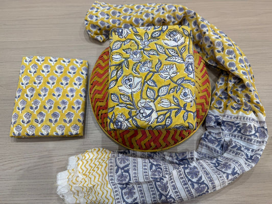Cotton Suit with Cotton Dupatta