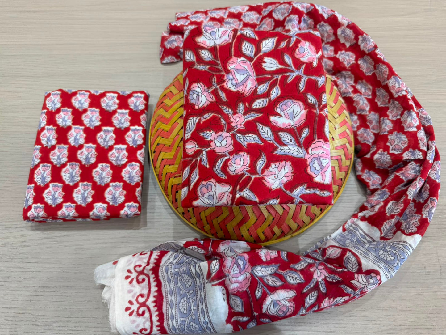 Cotton Suit with Cotton Dupatta