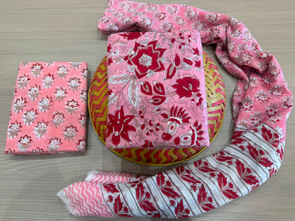 Cotton Suit with Cotton Dupatta