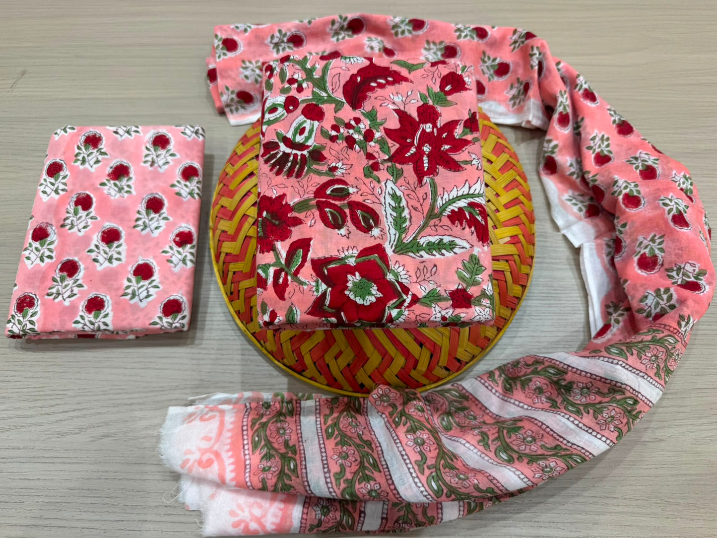 Cotton Suit with Cotton Dupatta