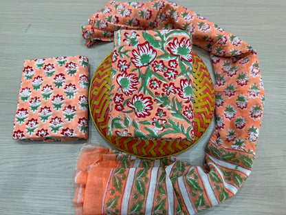 Cotton Suit with Cotton Dupatta