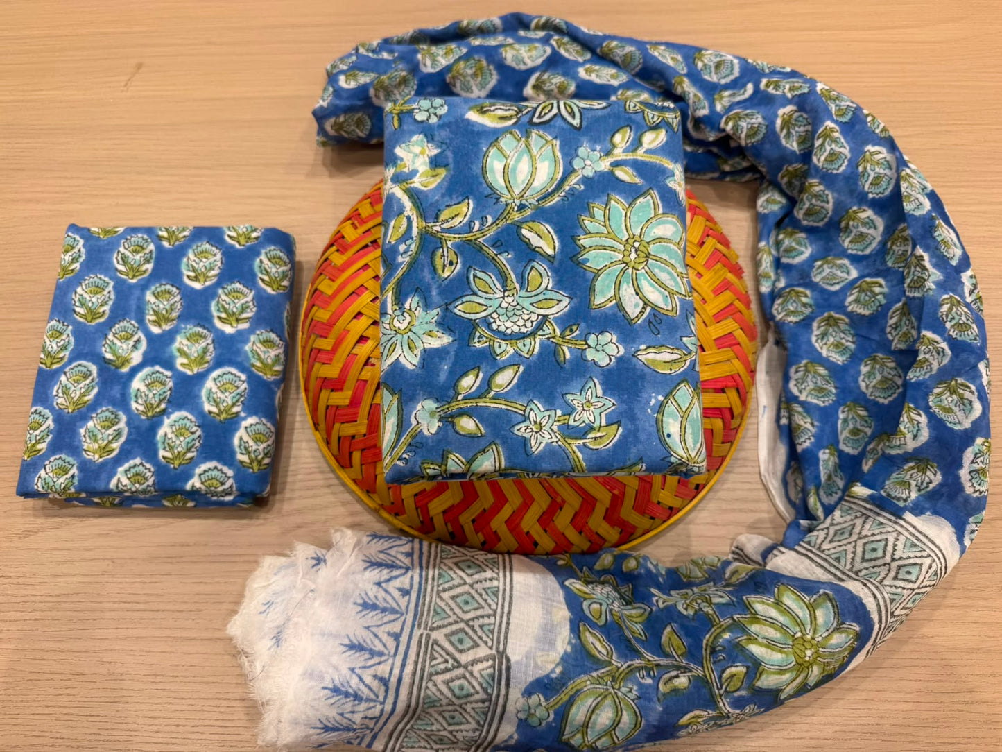 Cotton Suit with Cotton Dupatta