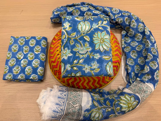 Cotton Suit with Cotton Dupatta