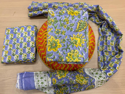 Cotton Suit with Cotton Dupatta