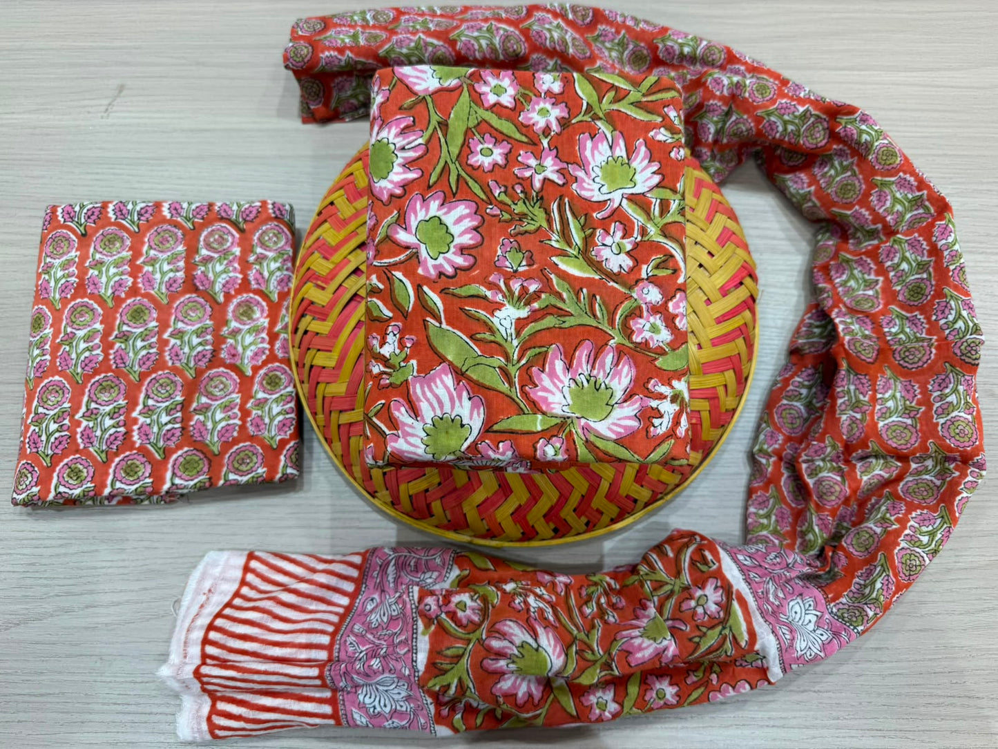 Cotton Suit with Cotton Dupatta