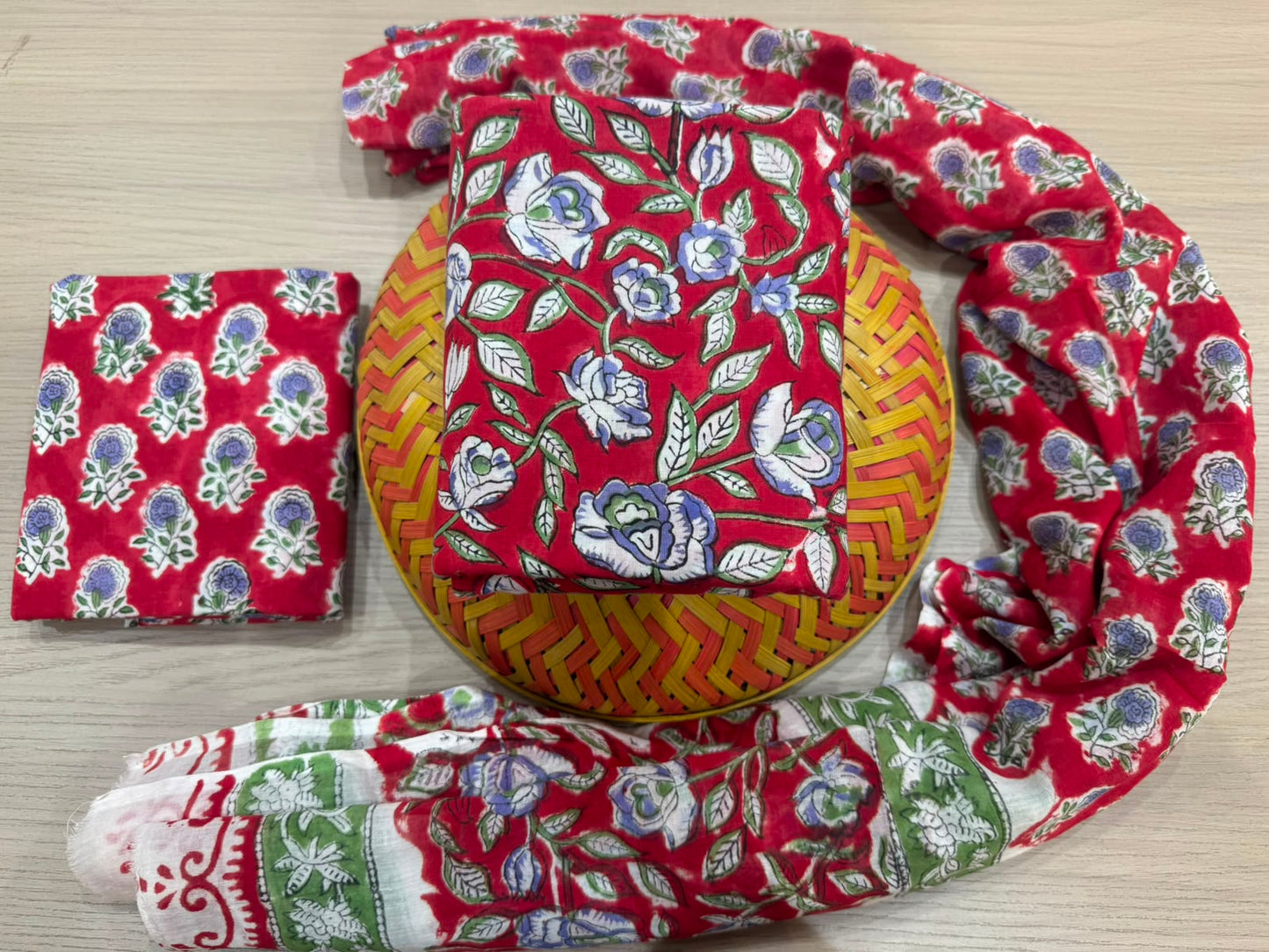 Cotton Suit with Cotton Dupatta