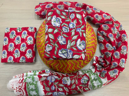 Cotton Suit with Cotton Dupatta