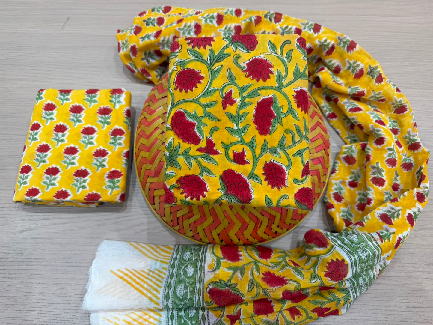 Cotton Suit with Cotton Dupatta
