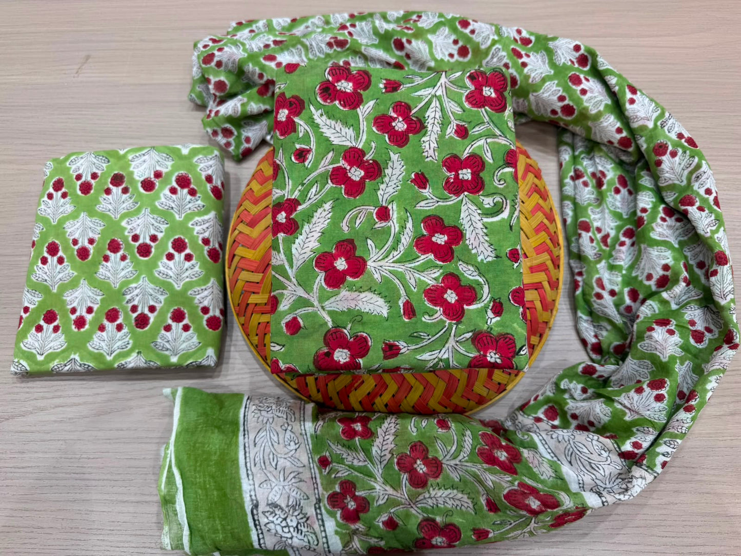 Cotton Suit with Cotton Dupatta
