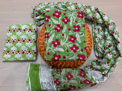 Cotton Suit with Cotton Dupatta