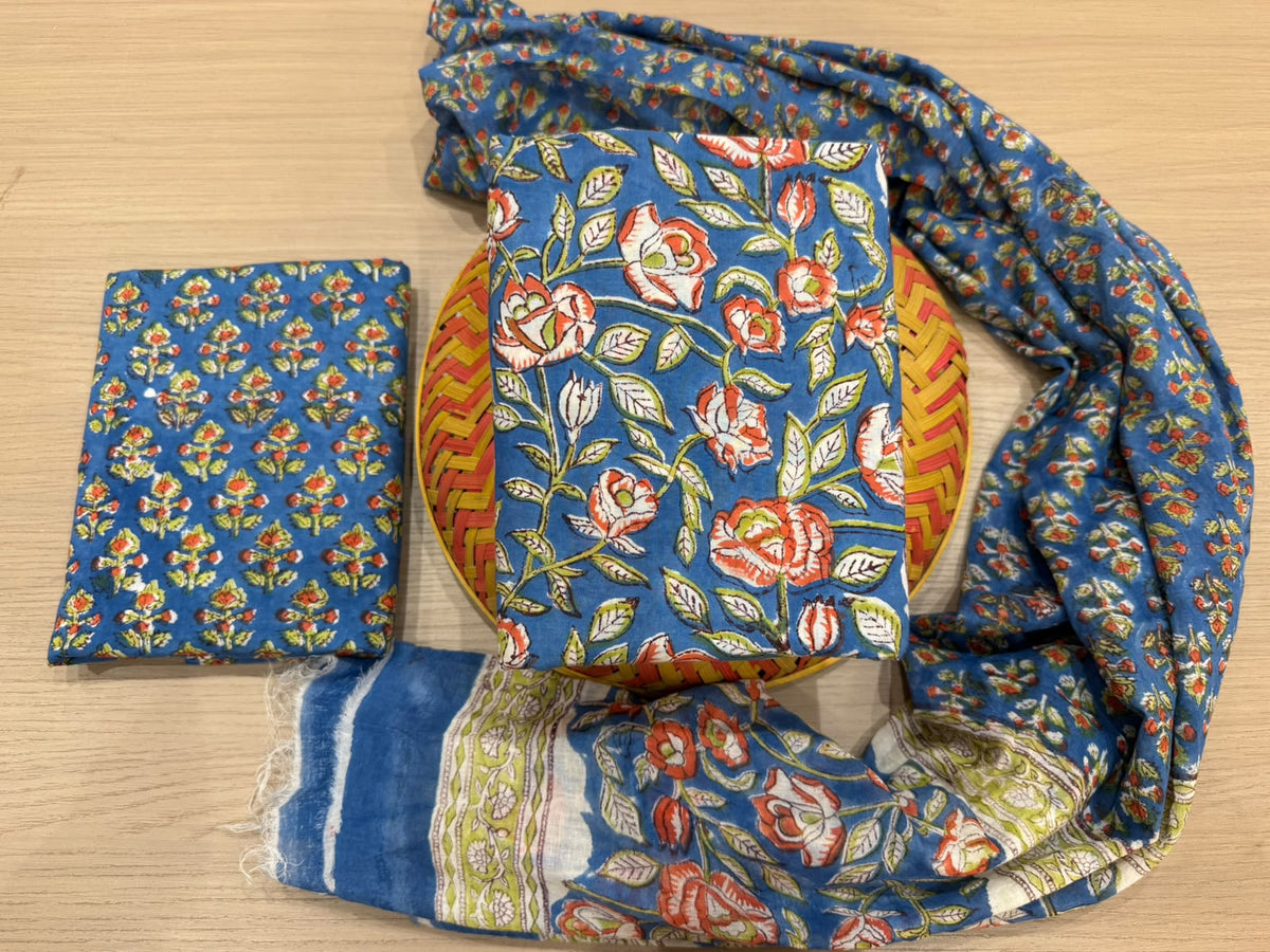 Cotton Suit with Cotton Dupatta