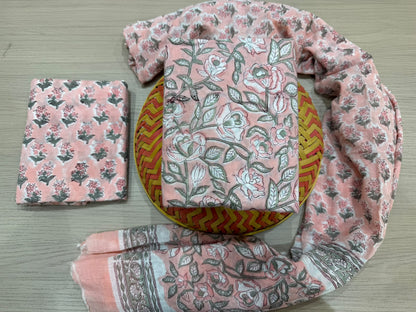 Cotton Suit with Cotton Dupatta