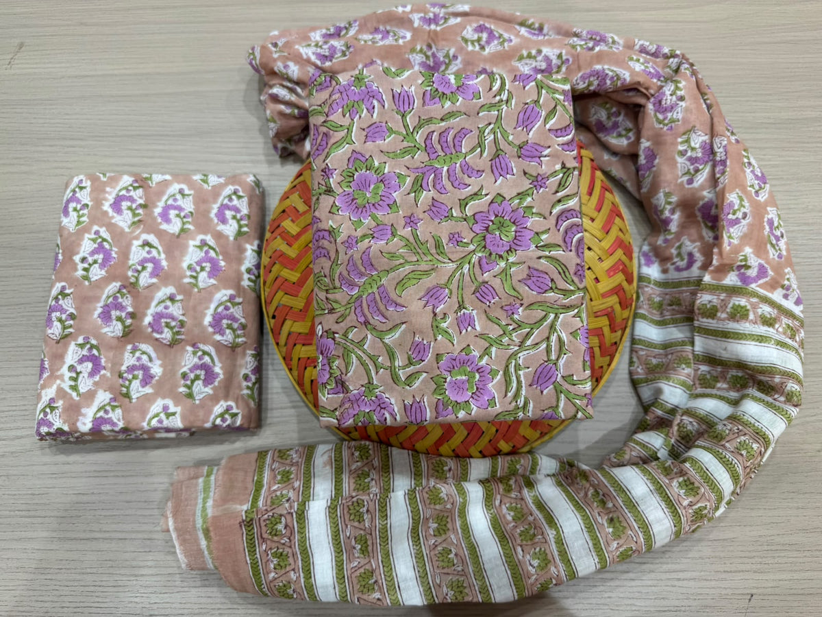 Cotton Suit with Cotton Dupatta