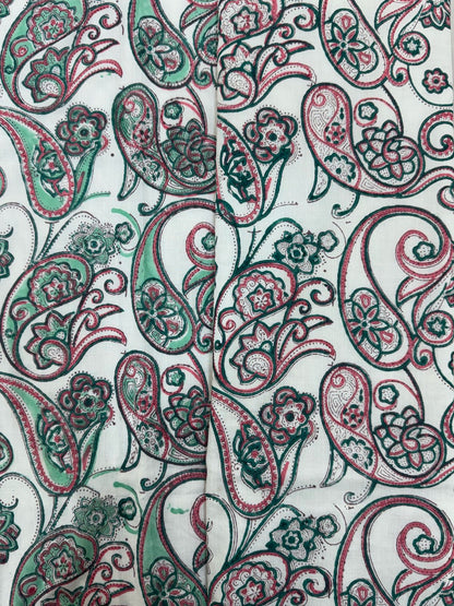 Mint Paisley Double Bed Dohar