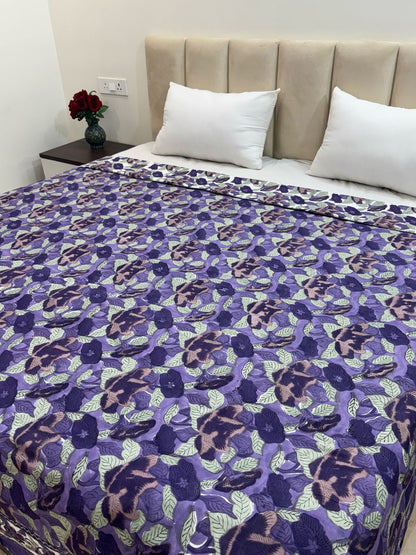 Purple Ivy Double Bed Dohar