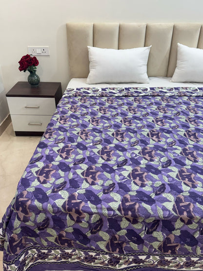 Purple Ivy Double Bed Dohar