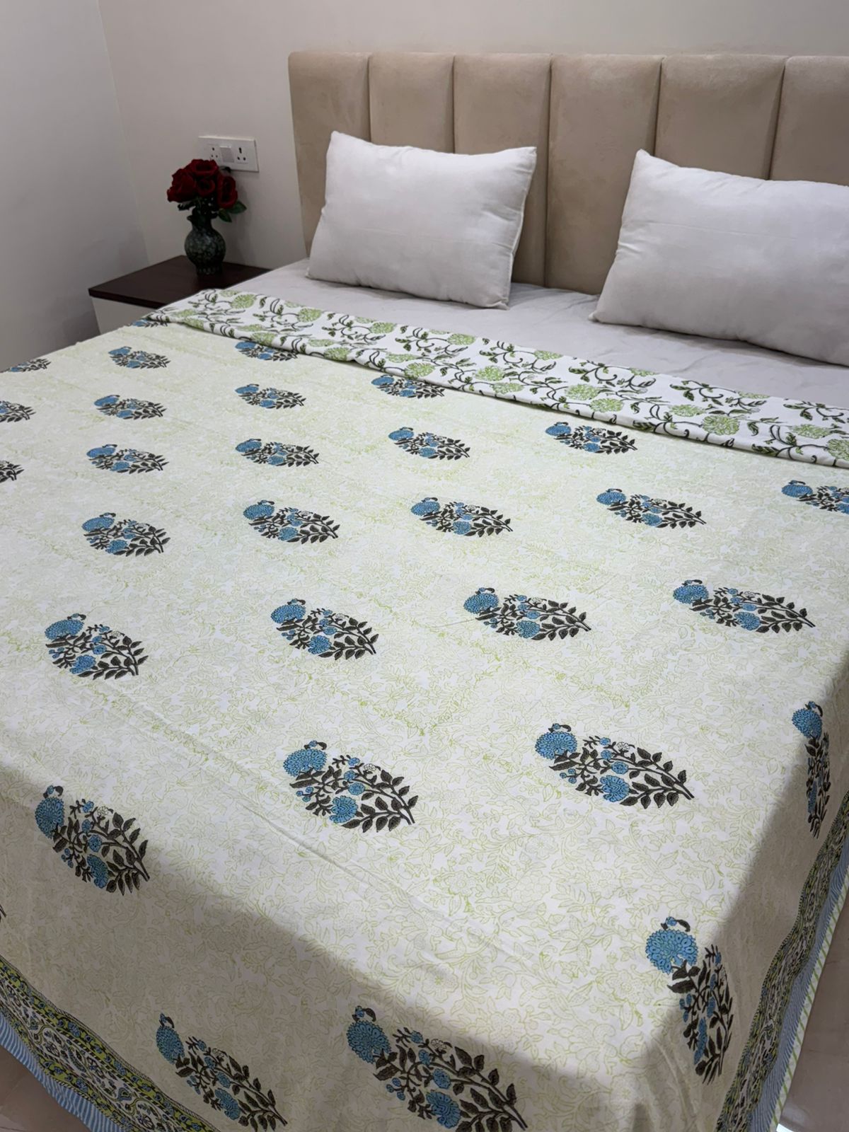 Aqua Green Whisper Double Bed Dohar