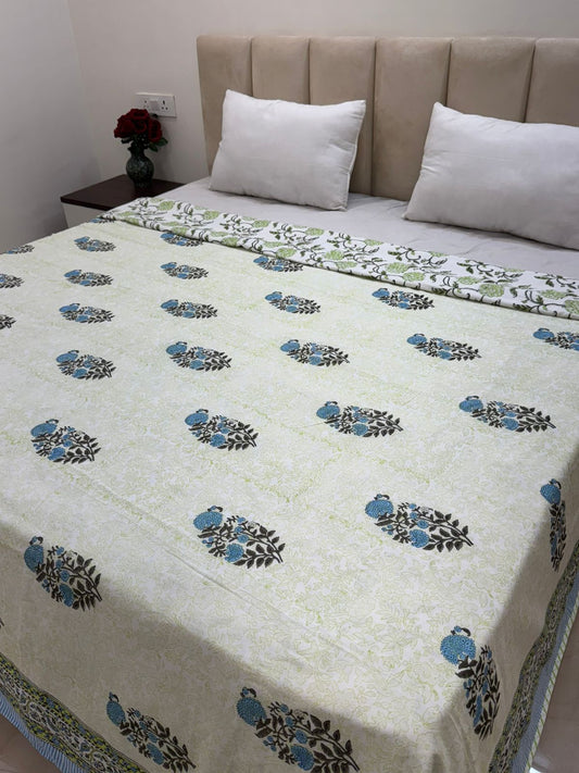 Aqua Green Whisper Double Bed Dohar