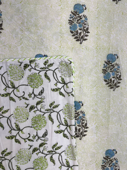 Aqua Green Whisper Double Bed Dohar