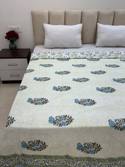 Aqua Green Whisper Double Bed Dohar