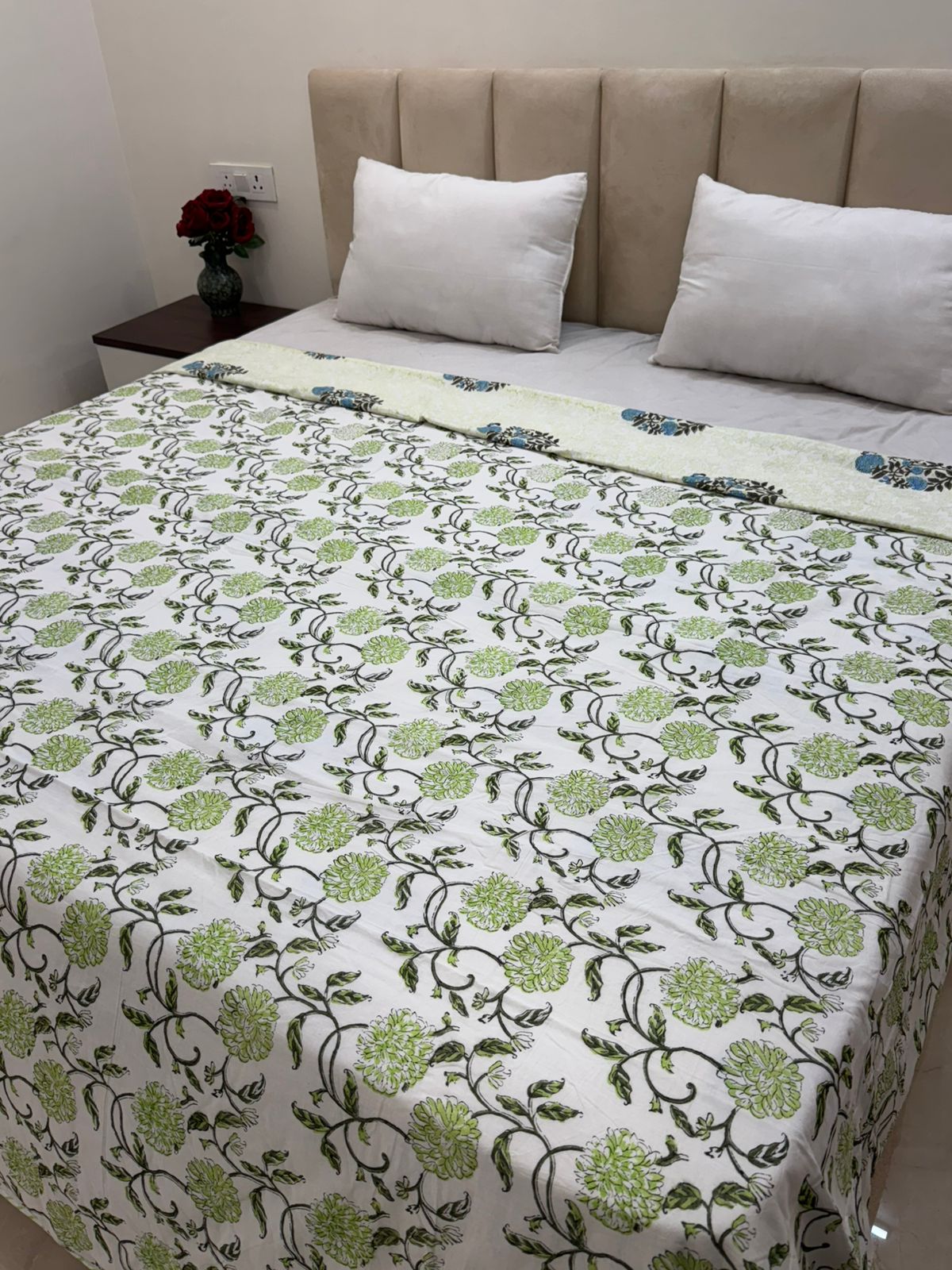 Aqua Green Whisper Double Bed Dohar