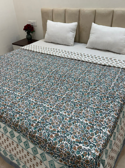 Vintage Flora Double Bed Dohar