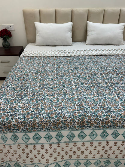 Vintage Flora Double Bed Dohar