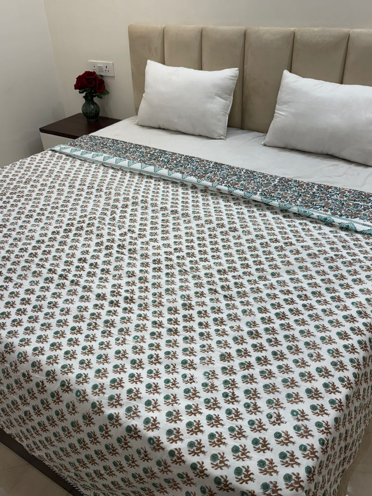 Vintage Flora Double Bed Dohar