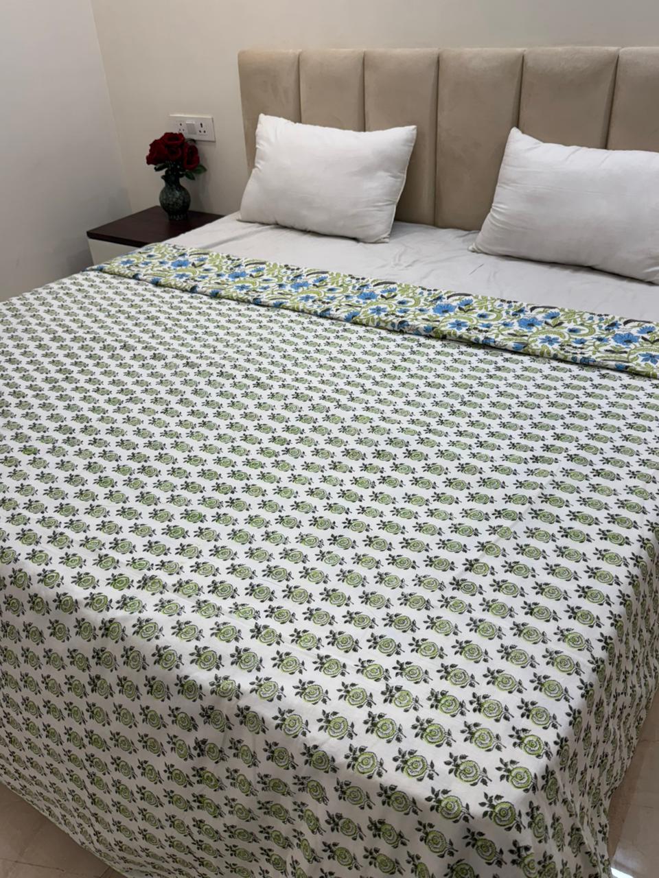 Leaf Hues Double Bed Dohar
