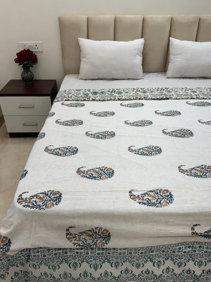Earthy Paisley Double Bed Dohar