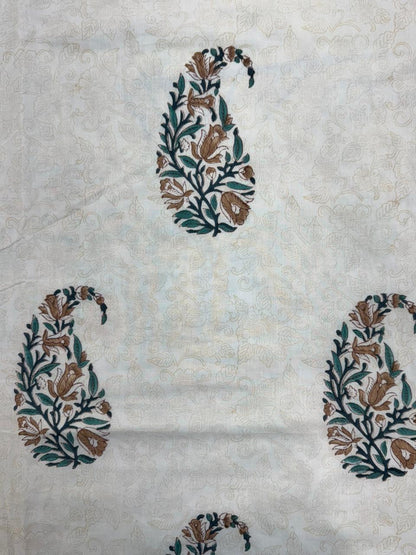 Earthy Paisley Double Bed Dohar