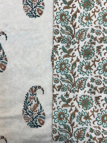 Earthy Paisley Double Bed Dohar