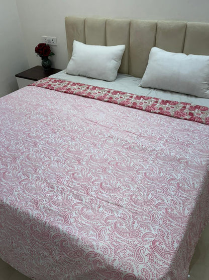 Floral Embrace Double Bed Dohar