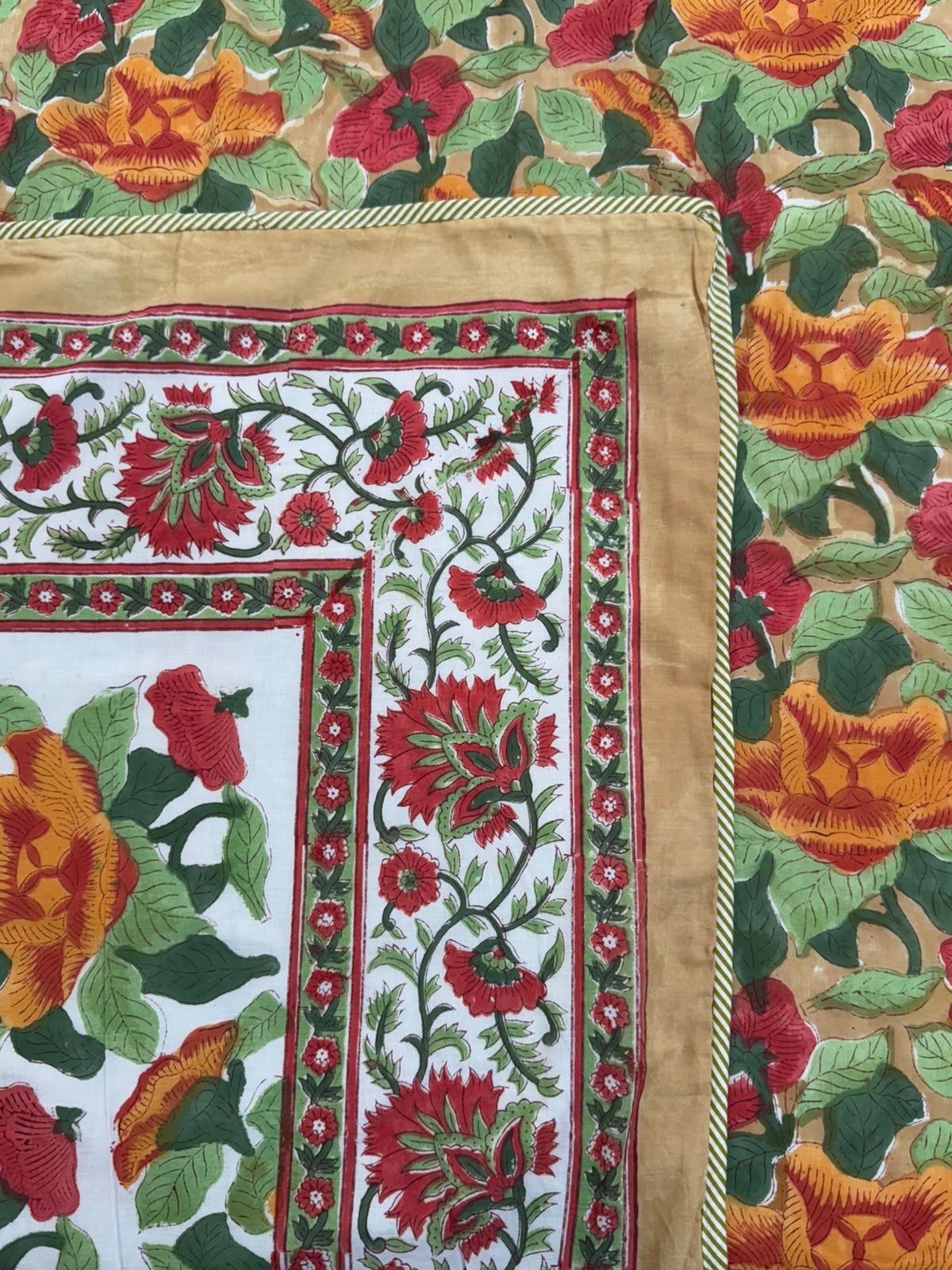Mustard Citrus Whispers Double Bed Dohar