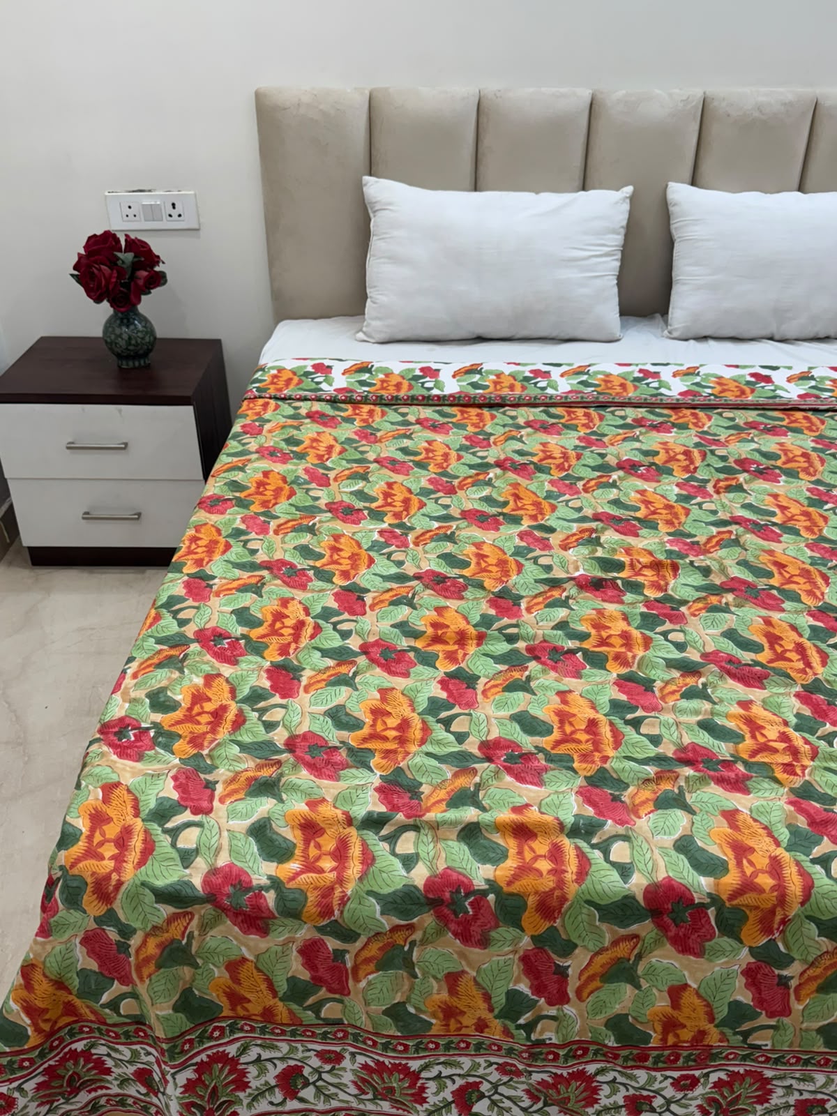 Mustard Citrus Whispers Double Bed Dohar