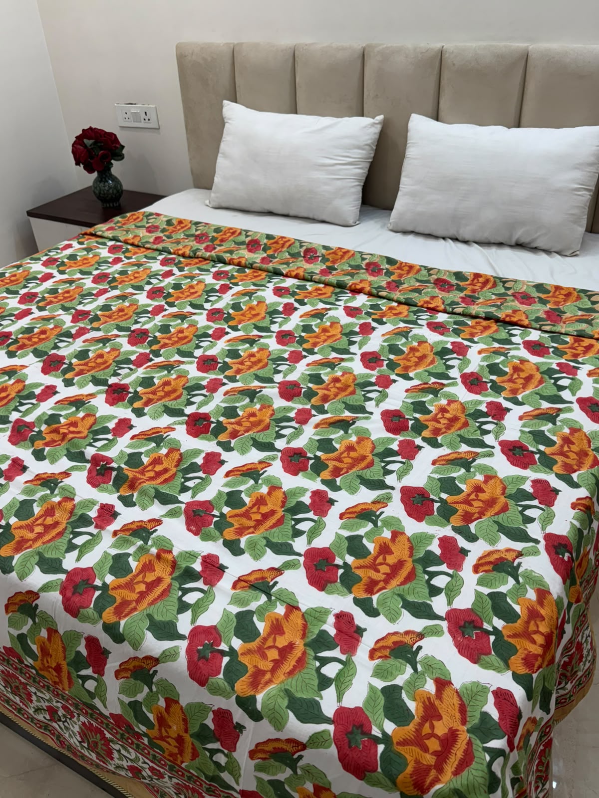 Mustard Citrus Whispers Double Bed Dohar