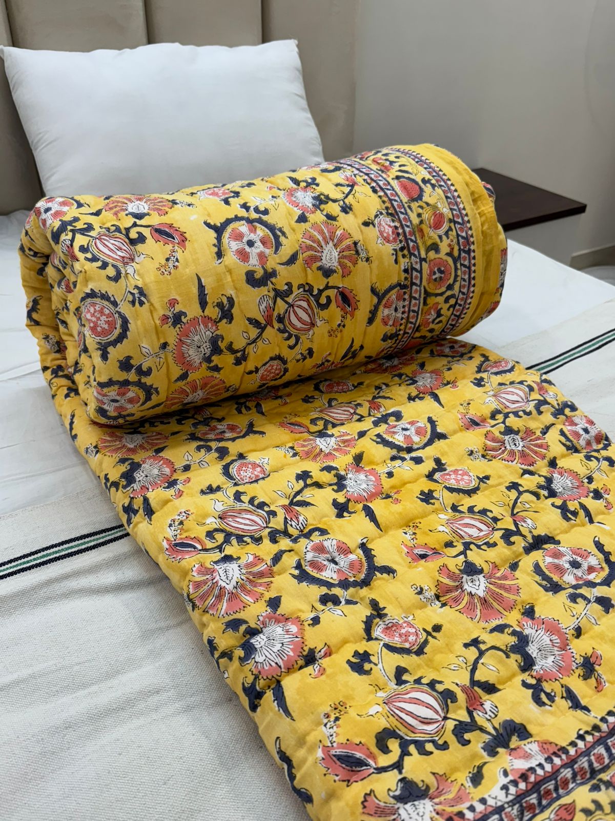 Marigold Meadows Reversible Double Bed Quilt