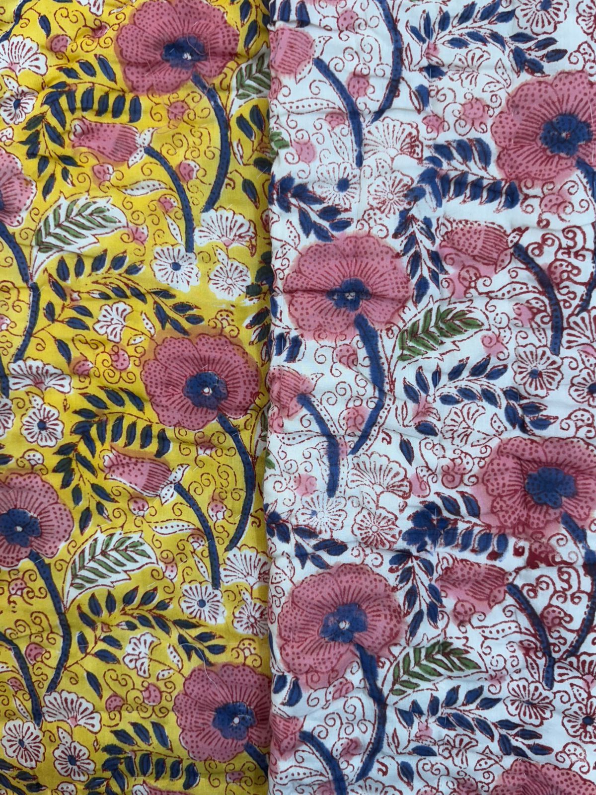 Sunlit Wildflowers Reversible Double Bed Quilt