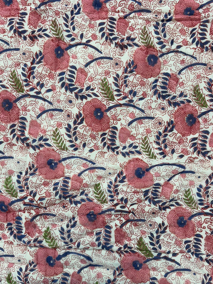 Sunlit Wildflowers Reversible Double Bed Quilt
