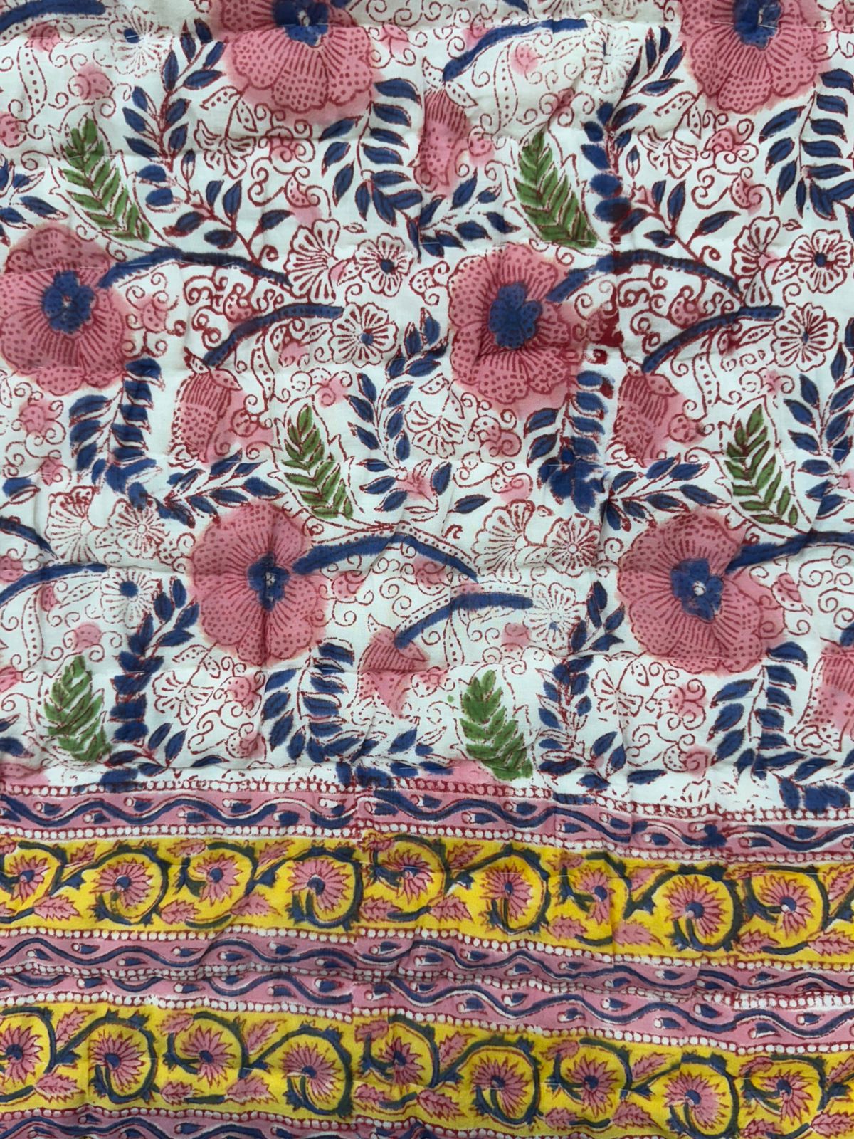 Sunlit Wildflowers Reversible Double Bed Quilt