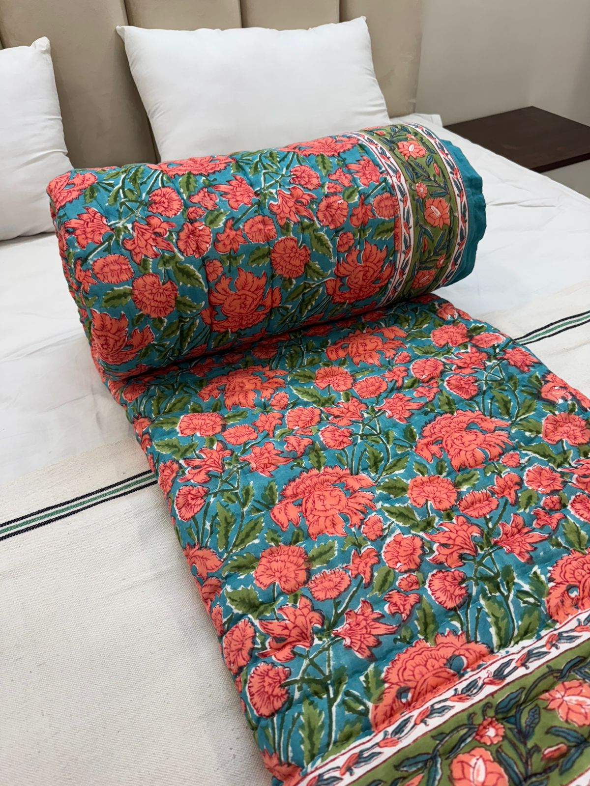 Meadow Ember Reversible Double Bed Quilt