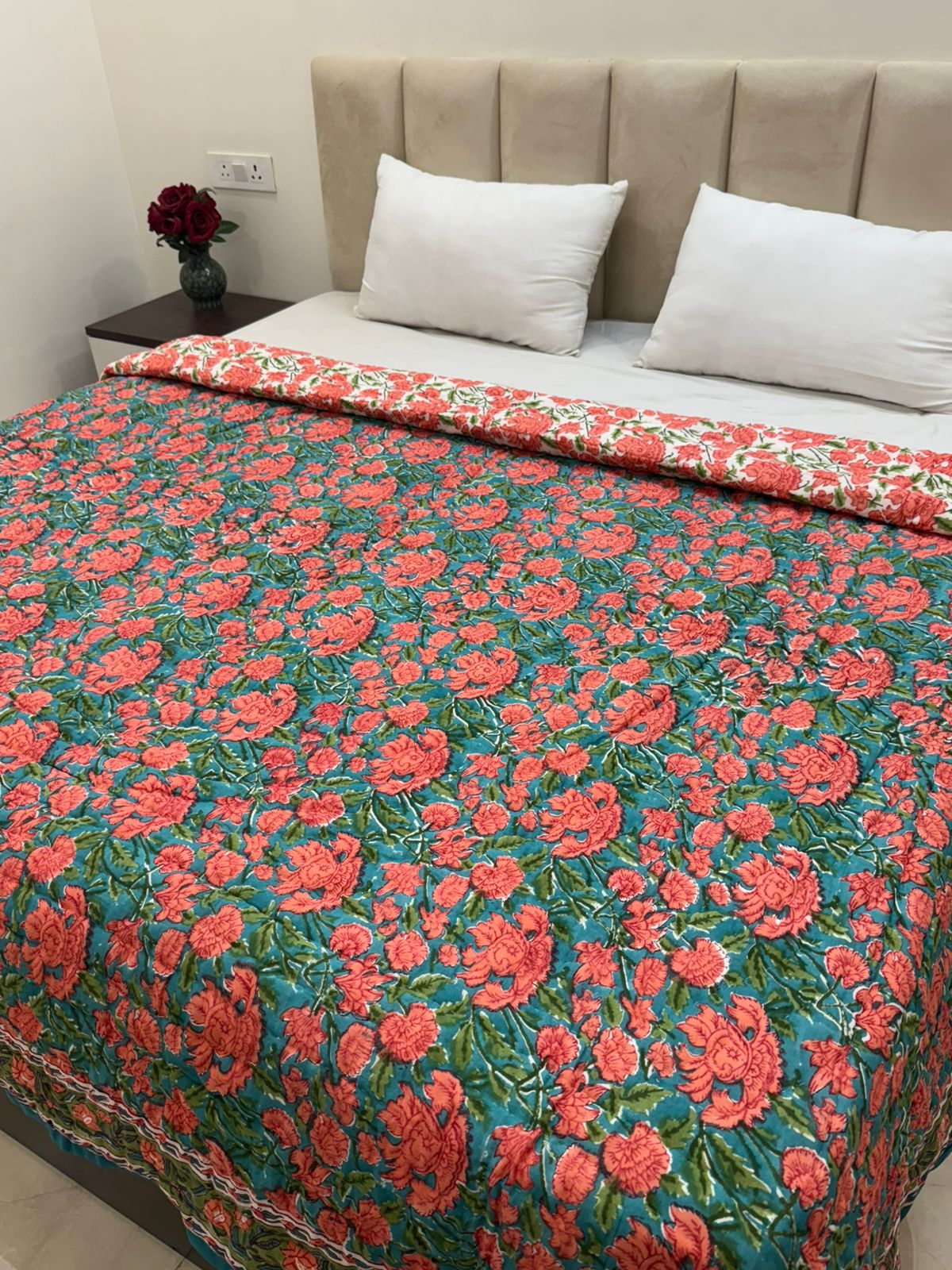 Meadow Ember Reversible Double Bed Quilt