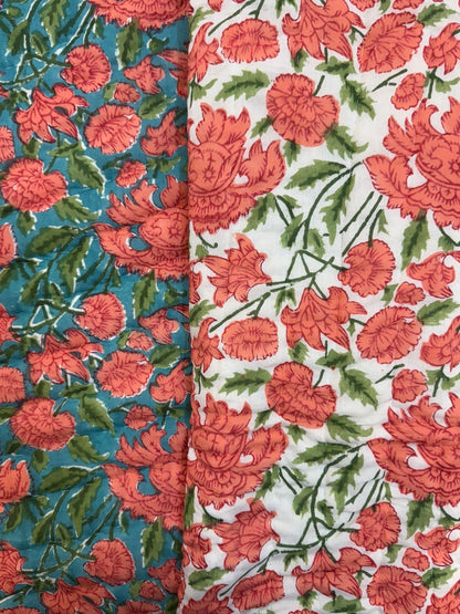 Meadow Ember Reversible Double Bed Quilt