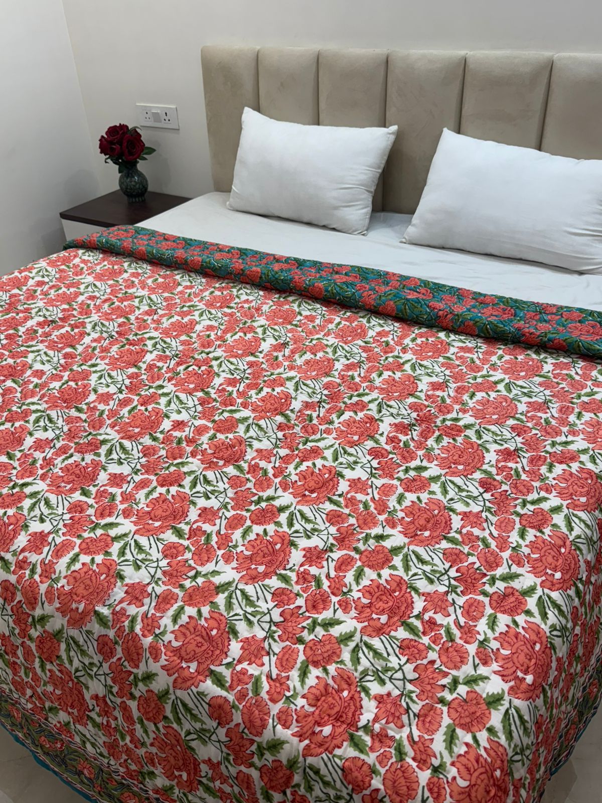 Meadow Ember Reversible Double Bed Quilt